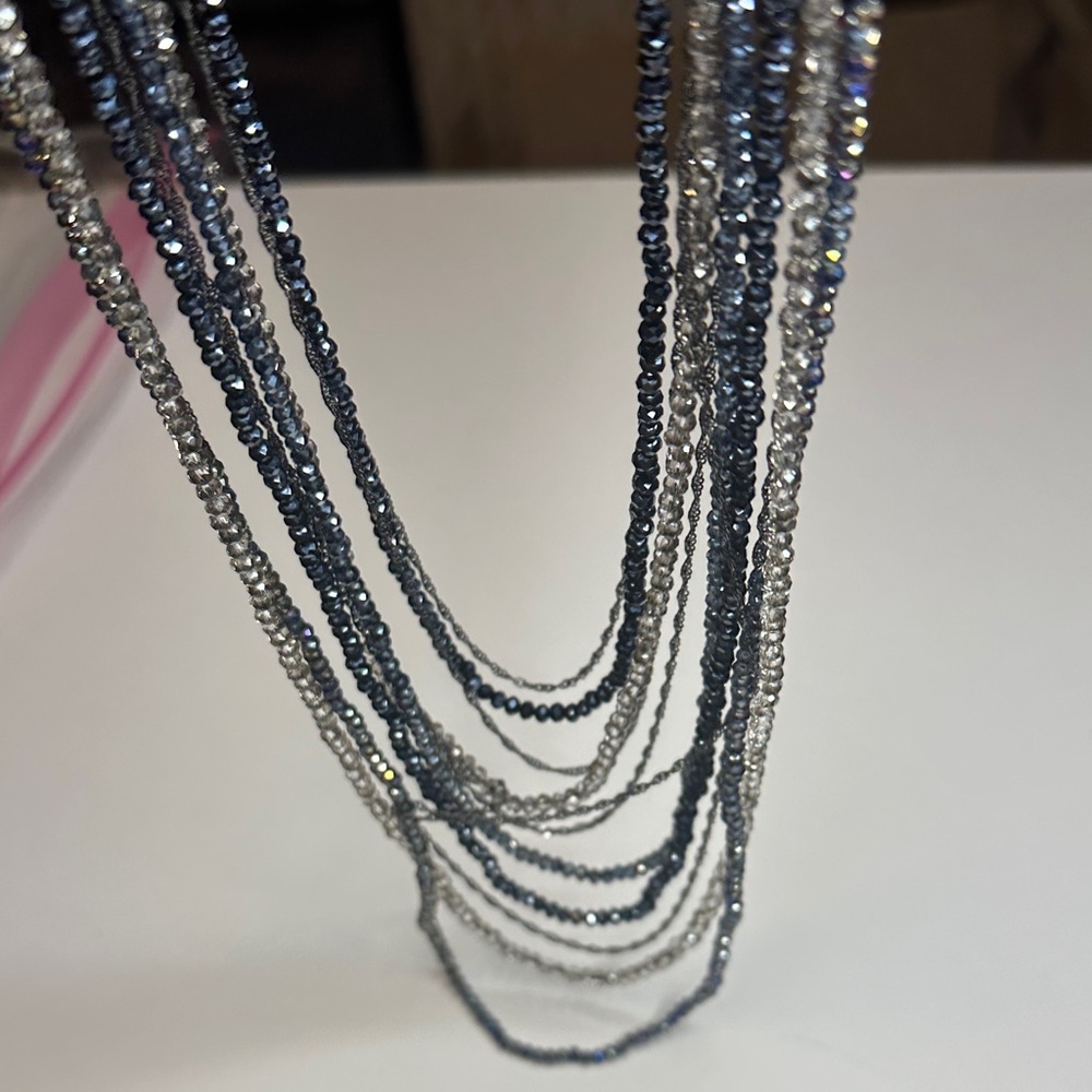๐ 6 for $28 ๐ A New Day Layered Necklace in Blue and Silver - Picture 4 of 4